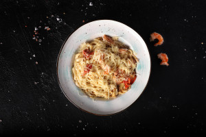 Фото Тальятелле с креветками